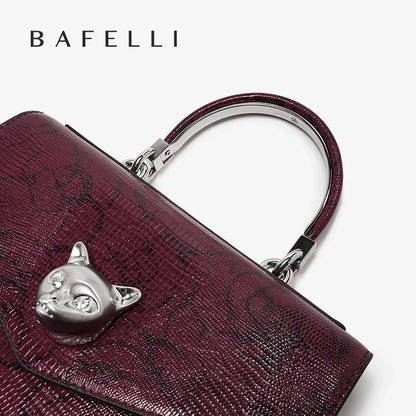 BAFELLI Floral Leather Business Doctor Bag in Pine Forest