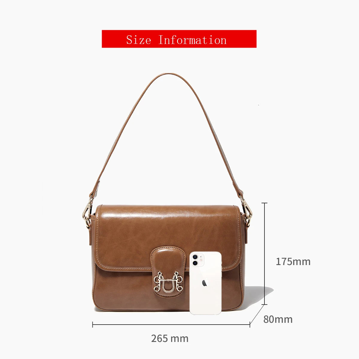 FOXER Split Cowhide Leather Crossbody Bag
