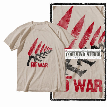COOLMIND X0009 Anti-War Graphic Cotton Tee