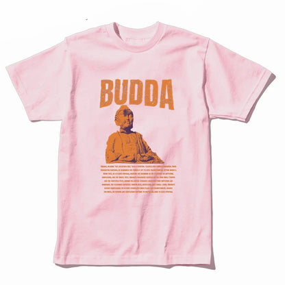 COOLMIND U0003 Buddha Statue Graphic Cotton Tee