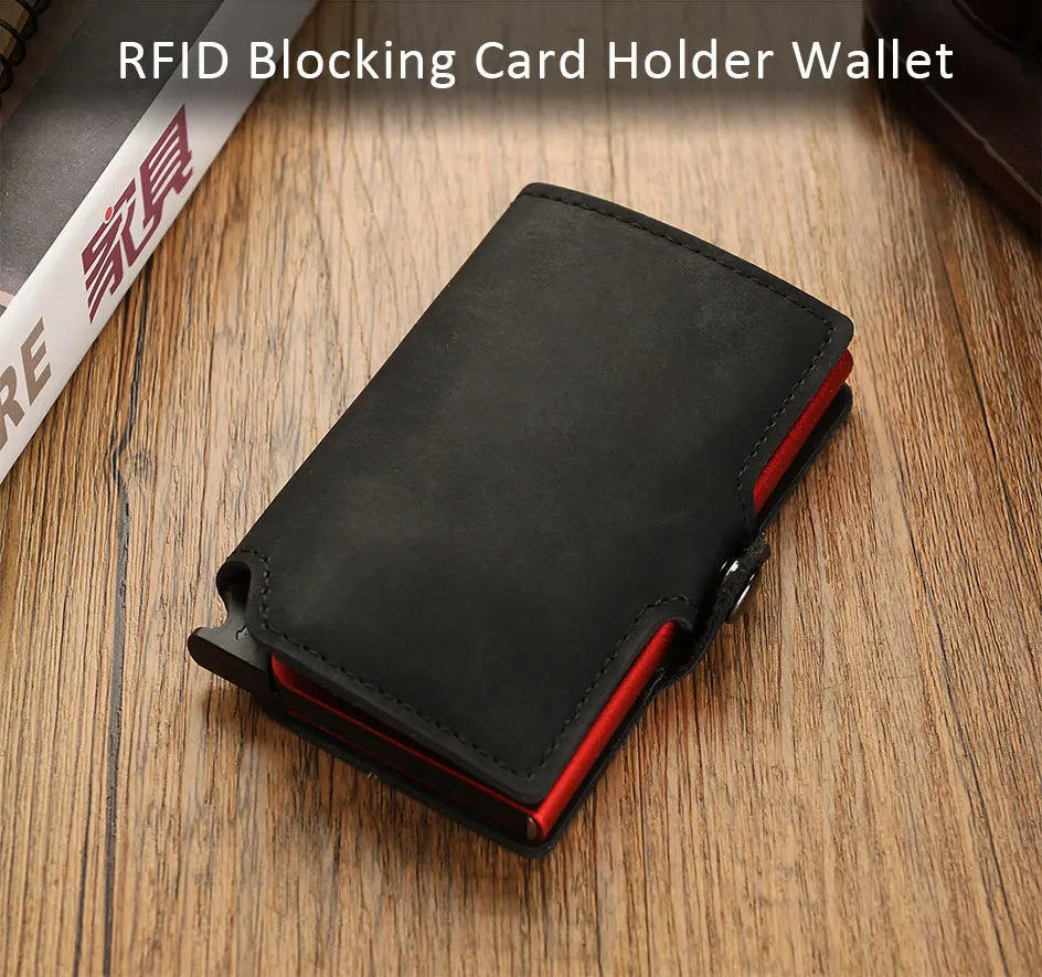 Slim Metal Business Card Holder with RFID Protection