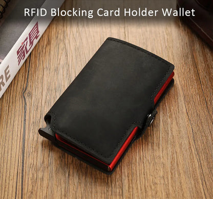 Slim Metal Business Card Holder with RFID Protection