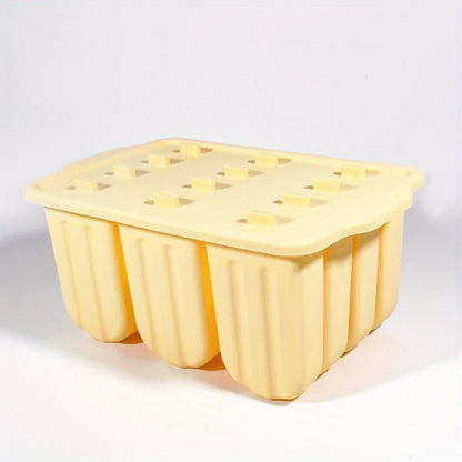 12 Grids Silicone Popsicle Molds with Lid - Easy Release, Reusable Ice Cream Makers for Your Kitchen