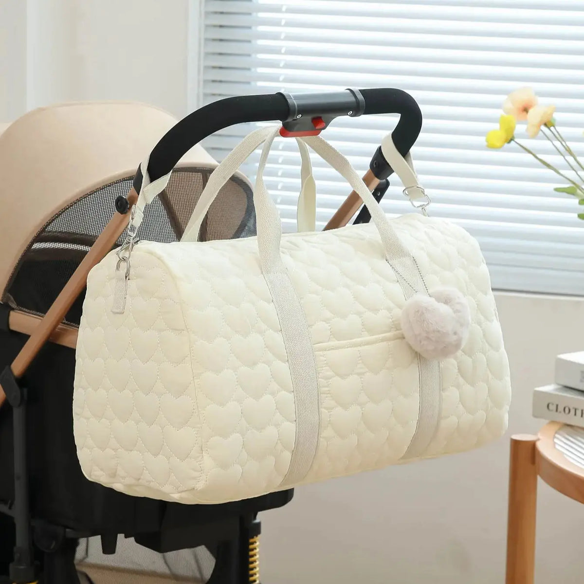 Newborn Baby Care Diaper Bag Mummy Shoulder Bag Embroidery Quilted Stroller Diaper Storage Organizer Large Handbags