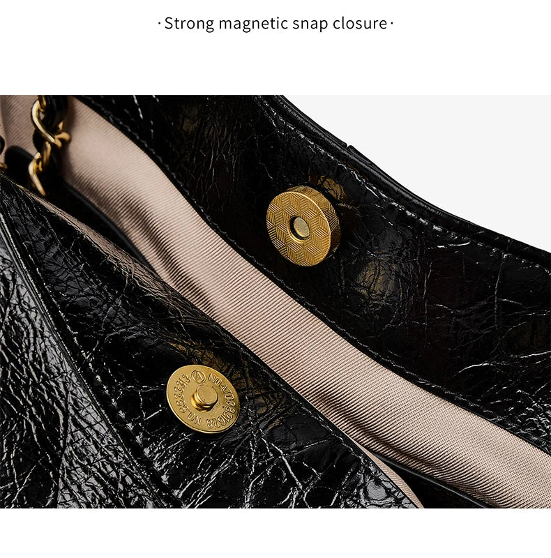 FOXER Luxury Genuine Leather Shoulder Bag
