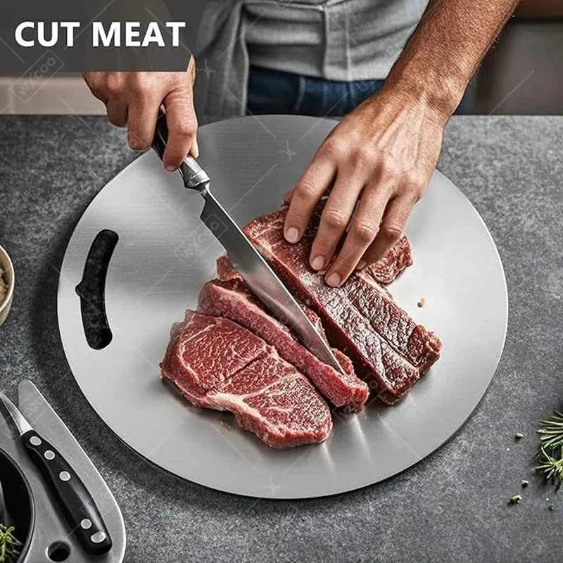 3PC Double-Sided Stainless Steel Cutting Board