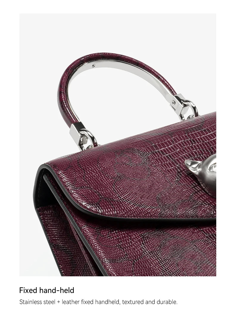 BAFELLI Floral Leather Business Doctor Bag in Pine Forest