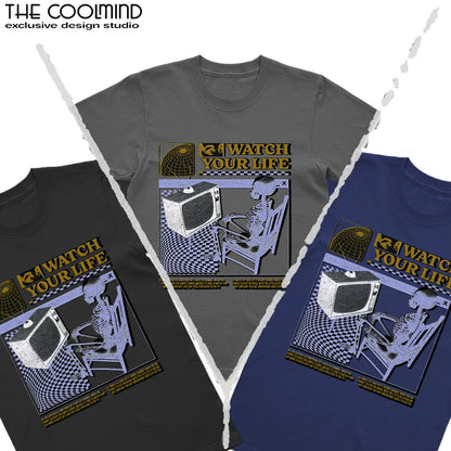 COOLMIND U0005 Funny Skull Graphic Cotton Tee
