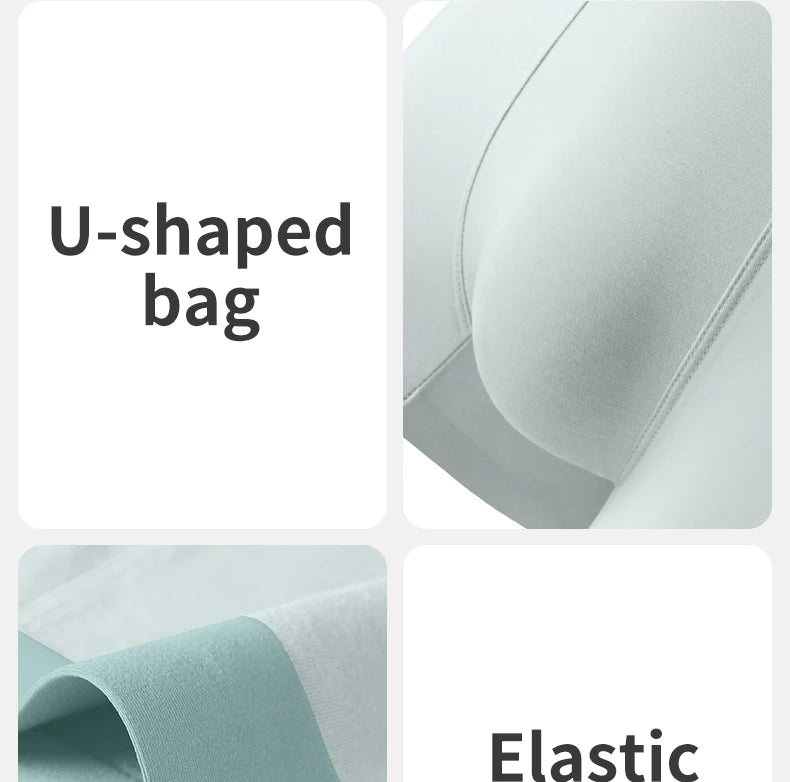 MiiOW 4Pcs Men's Silky Underwear Antibacterial Crotch Boxer Briefs