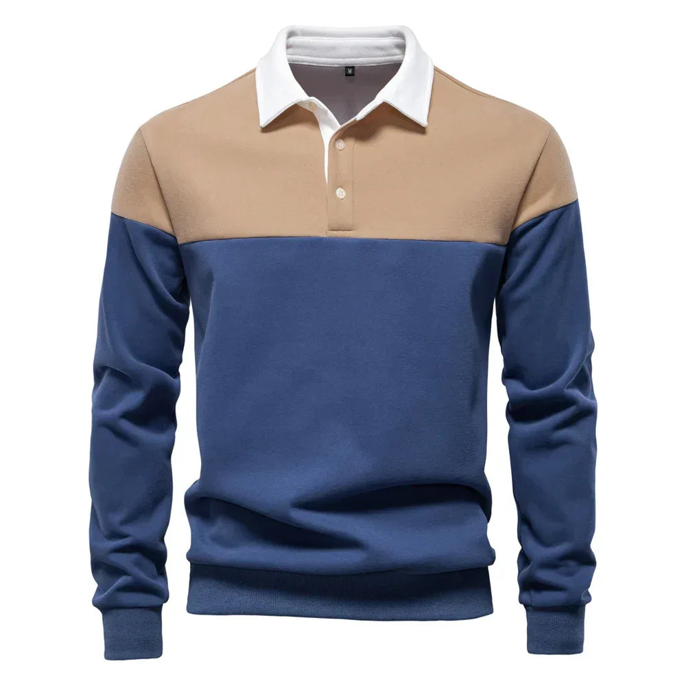 AIOPESON Men's Premium Cotton Block Sweatshirts - ShopHub
