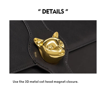 BAFELLI CAT 2026 NEW WOMEN'S BAG LUXURY BRAND FASHION RETRO STYLE DENIM TRENDING SHOULDER CLUTCH FEMALE LEATHER FLAP PURSE