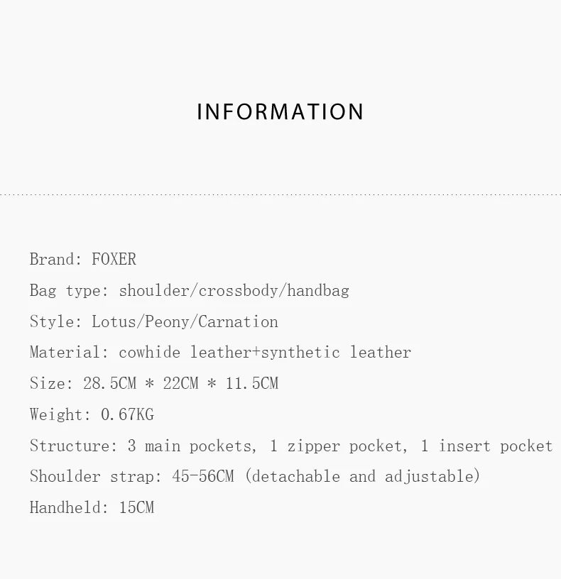 FOXER Luxury Embroidery Women's Handbag Split Leather Elegant Lady Tote Bag Chinese Style Shoulder Bag Best Mother's Day Gift