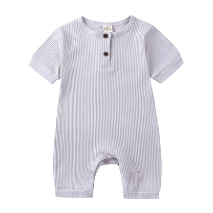 Kids Tales Little Everyday Ribbed Cotton-Blend Baby Romper