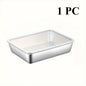 Stainless Steel Kitchen Tray with Lid - 1Pc Food-Grade Square Tray