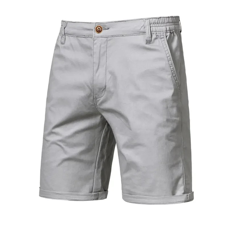 AIOPESON Men's 100% Cotton Solid Shorts - ShopHub
