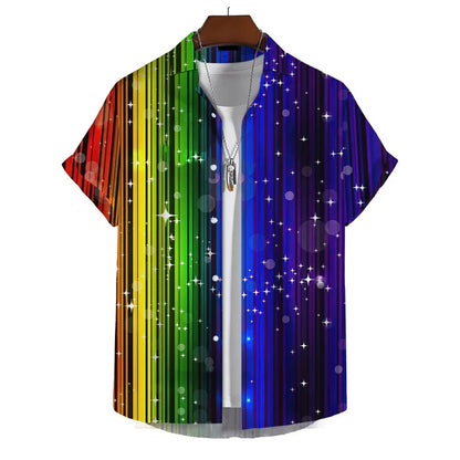 Men’s 3D Print Rainbow Shirt (10 different designs available) Habicare