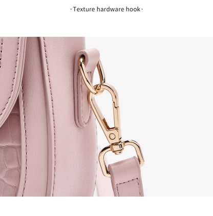 FOXER Chic Luxury Shoulder Bag for Women PU Leather Pink Top‑handle Handbag Fashion Ladies Crossbody Purse for Daily Dating