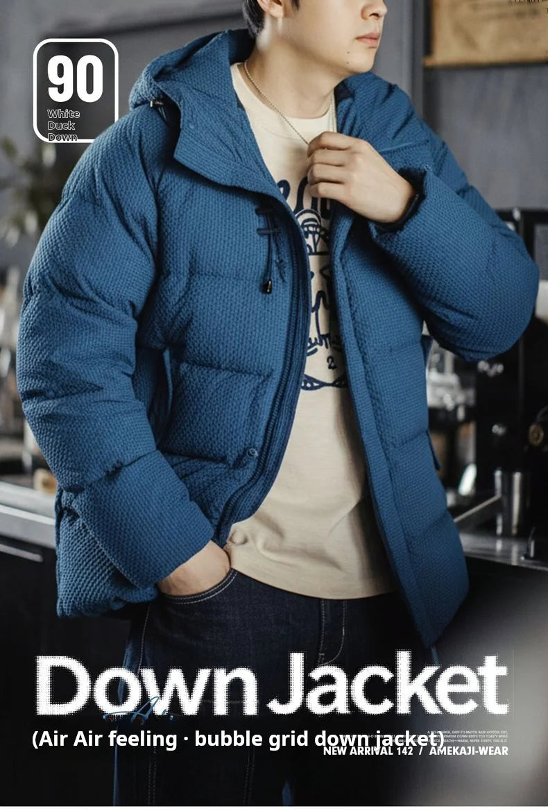 Maden Casual Men's 90% White Duck Down Jacket