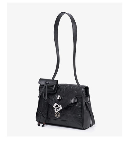 FOXER Vintage Wrinkle Genuine Leather Tote Bag