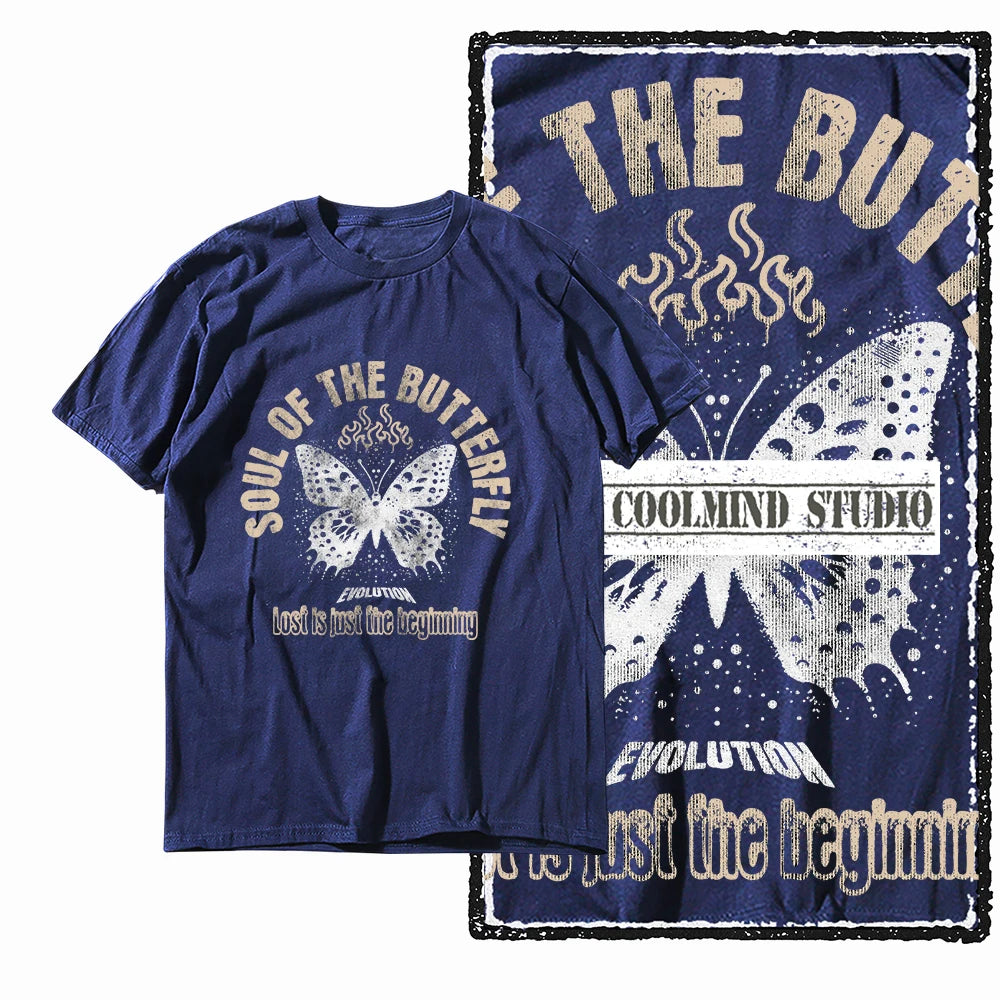 COOLMIND X0122 Free as a Butterfly Cotton Tee
