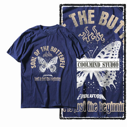 COOLMIND X0122 Free as a Butterfly Cotton Tee