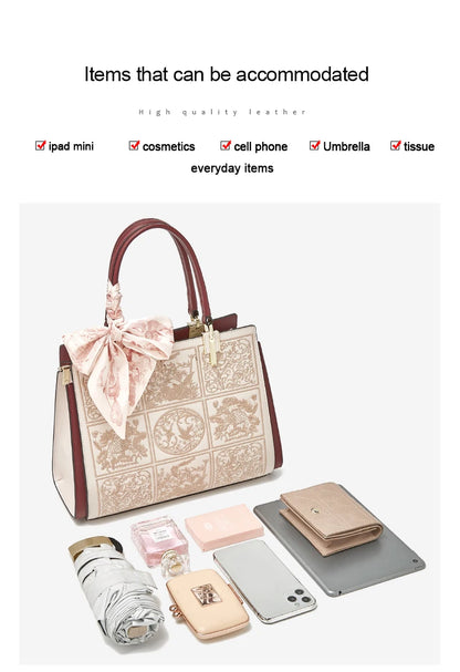 FOXER Split Leather Large Tote Handbag