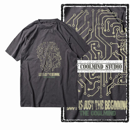 COOLMIND Unisex Circuit Mindset Graphic Cotton T-Shirt | Streetwear