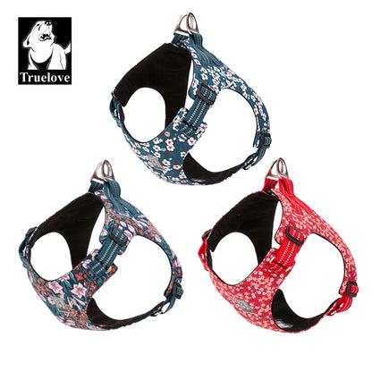 Truelove Pet Harness Floral Doggy Harness Dog Vest Type Dog Walking Chain Small Medium Puppy Cat Printed Cotton TLH1912