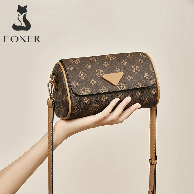 FOXER Women's Crossbody Cylindrical Bag