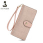 FOXER Split Leather Women's Long Clutch Wallet