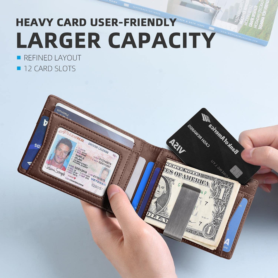 Rfid Microfier Leather Men's Luxury Wallets
