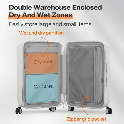 Mixi Wide Handle Travel Trolley Case