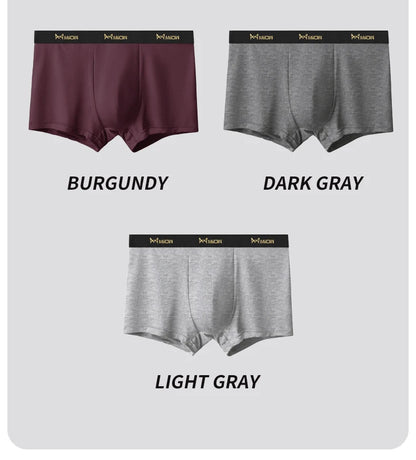MiiOW 6Pcs Men's Cotton Underwear - Soft Antibacterial Breathable Boxer Briefs with Cotton Crotch