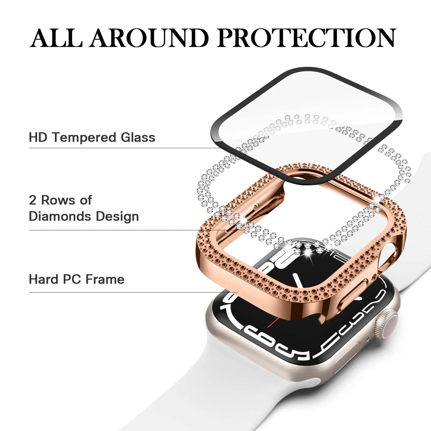 Sparkle Protective case for the Apple Watch 3, 2 & 1 (42mm) Series Habicare