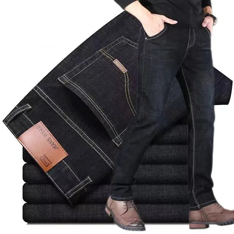 Men's Soft Straight Denim Jeans - ShopHub