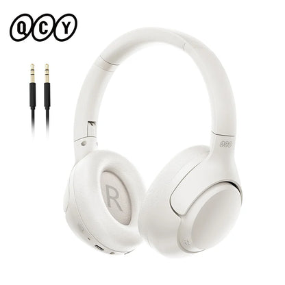 QCY H3 Wireless Headphones with Hybrid Active Noise Cancellation and 60Hrs Playtime, Hi-Res Audio, Bluetooth 5.4 Over Ear Design