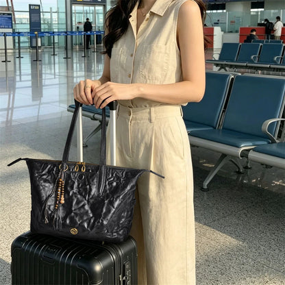 FOXER Luxury Genuine Leather Tote Bag