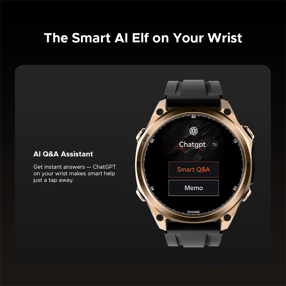 DOOGEE Anywise W1 GPS Smartwatch – AMOLED & Bluetooth Calling