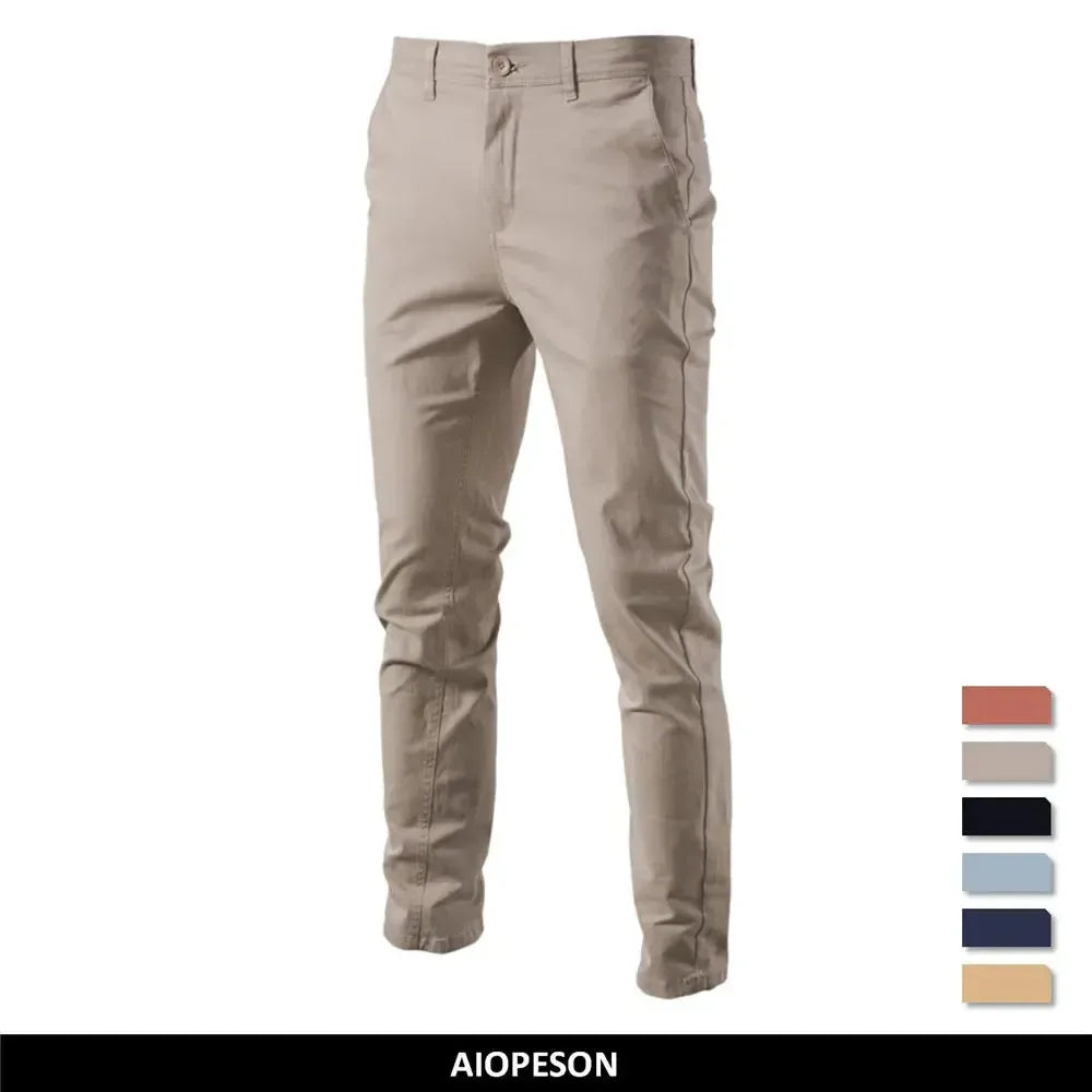 AIOPESON's Casual Cotton Men Trousers - ShopHub