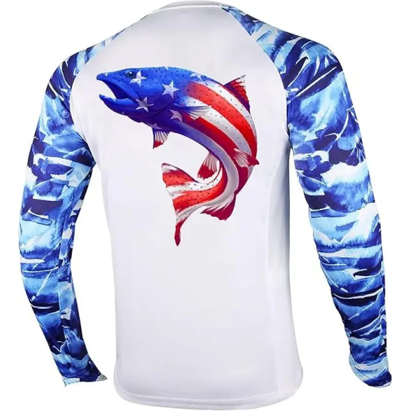 Men's Fishing Hoodie with 3D Printed Sun Protection Suit - Long Sleeved Fishing Top