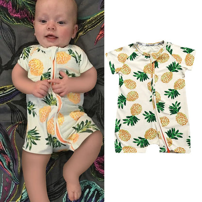 Kids Tales Sunny Side Cotton-Blend Zip Baby Romper
