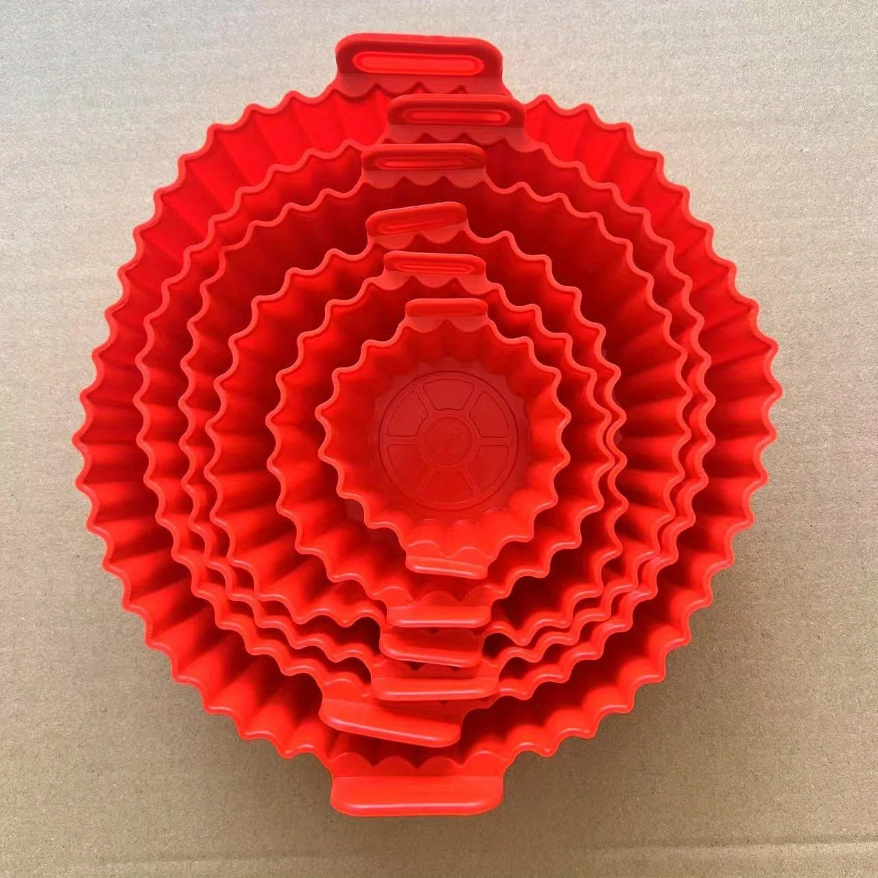 6PC Air Fryer Mats - 450°F Silicone Non-Stick Dual Texture
