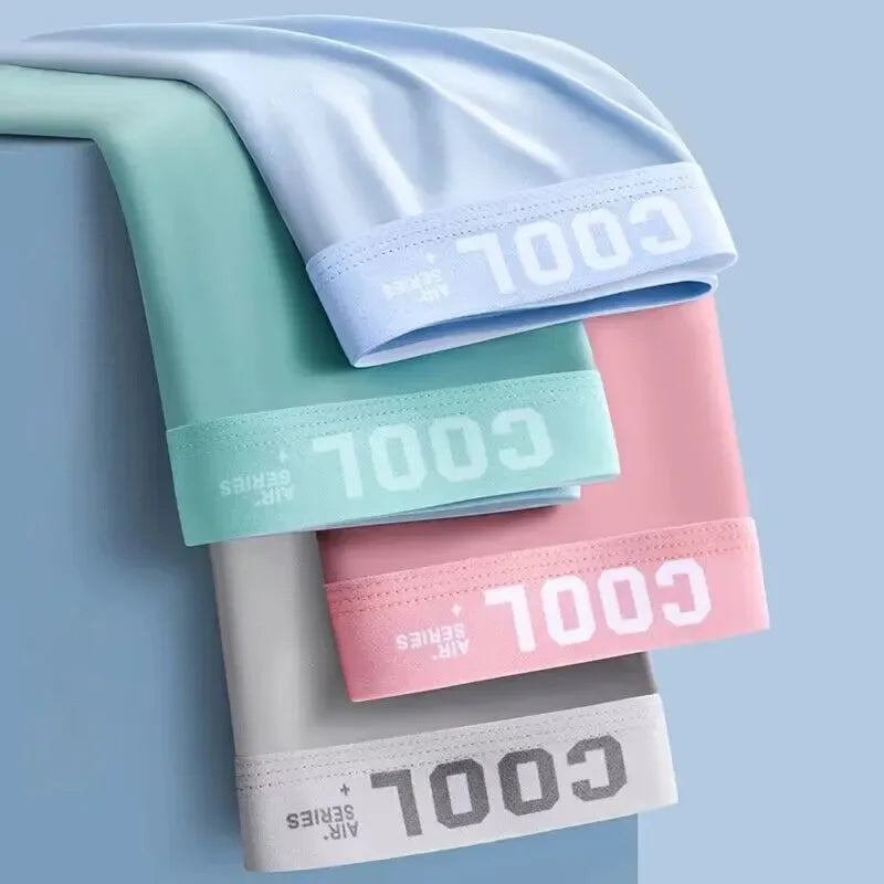 4 Pack Men's Ice Silk Boxer Shorts - ShopHub