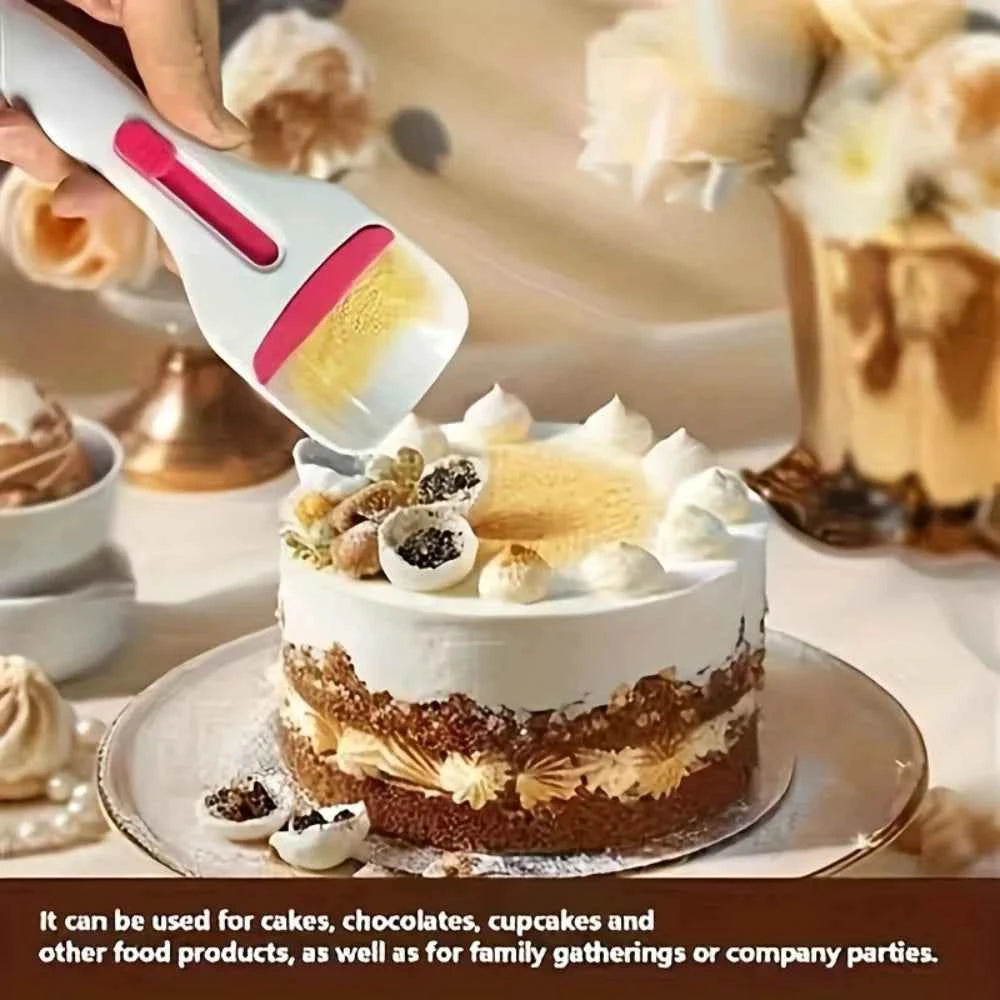 Non-Stick Cake Spoon with Push-Pull Mechanism, Easy Clean for Brownies Tarts Cookies, Home Professional Baking