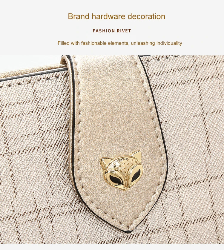 FOXER Split Leather Women's Long Clutch Wallet