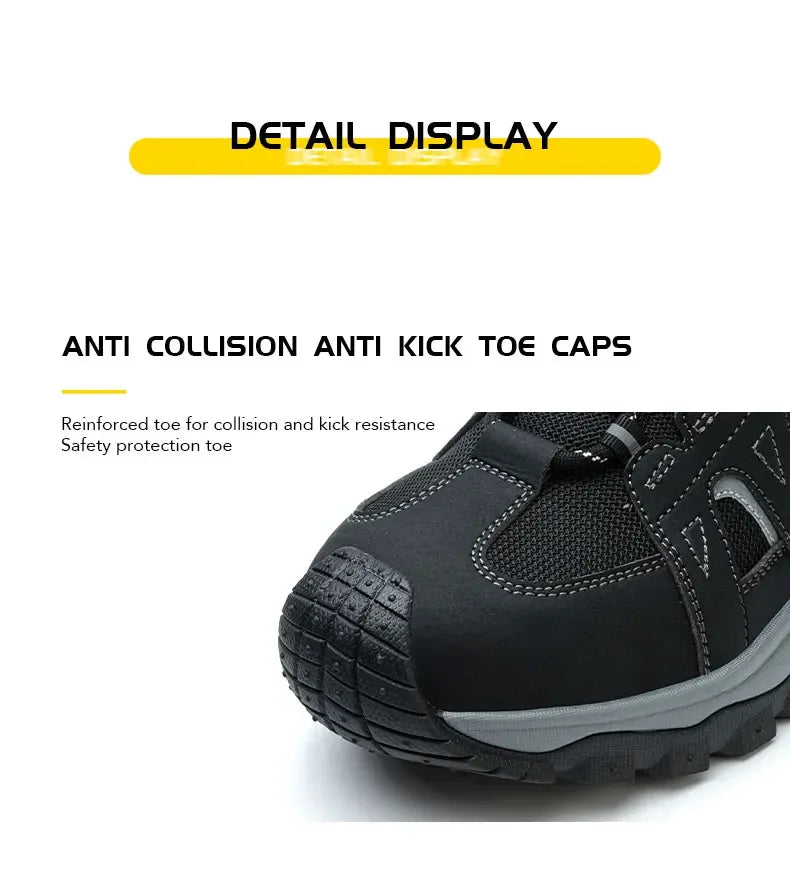 Kankeirr Men’s Steel Toe Work Shoes - ShopHub