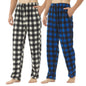 Ultimate Comfort: Men's Fleece Pajama Pants - 2 Pack Soft Plaid Lounge Bottoms
