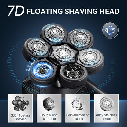 Kensen S8 Electric Head Shaver for Men 7D Floating Cutter