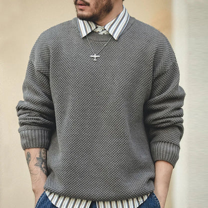 MADEN Pineapple-Pattern Cotton-Blend Sweater