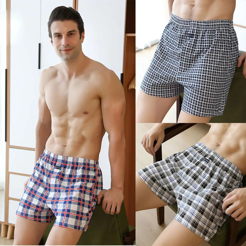Men's 3 Pack 100% Cotton Pajama Shorts - ShopHub